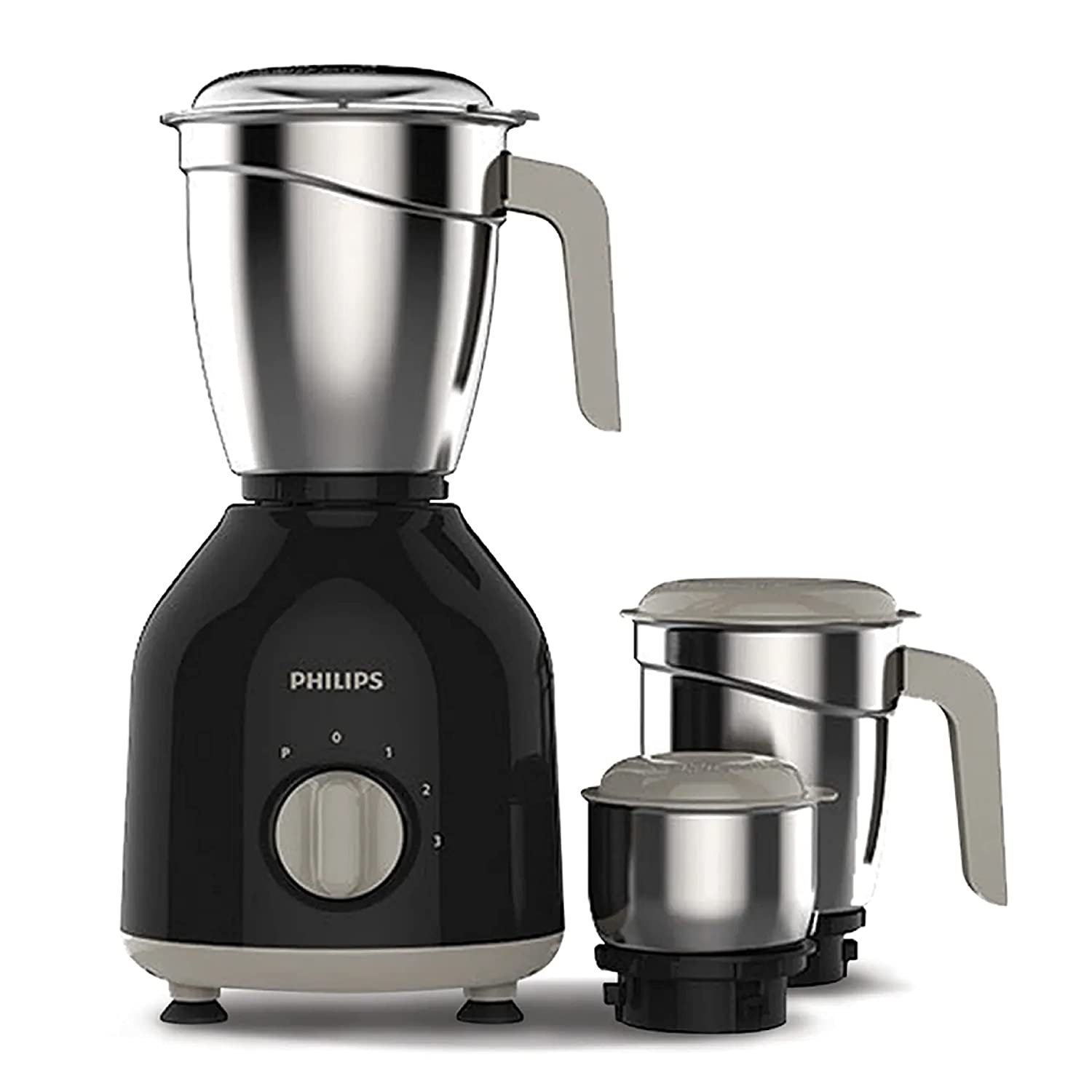 Philips HL7756/00 Mixer Grinder, 750W, 3 Jars (Black)