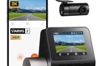 70mai A510 HDR 3K Dual Channel Dash Cam, STARVIS 2 IMX675 Sensor, ADAS, Built-in GPS Logger, Route Recorder, MaiColor Vivid+ with Night Owl Vision, App Playback & Share, Optional Parking Monitoring