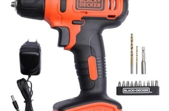 BLACK+DECKER LD12SP 12V 10mm Li-ion Cordless Variable Speed Reversible Drill Machine Driver with 10 Screwdriver & 2 Drill Machine Bits for Home & DIY Use, 1 Year Warranty, ORANGE & BLACK